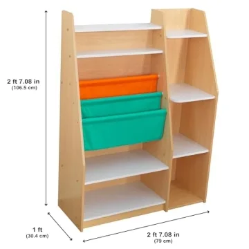 KidKraft Pocket Storage Bookshelf for Kids