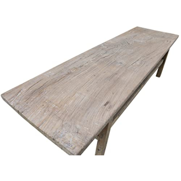 Vintage Wooden Coffee Table - Unique Weathered Design