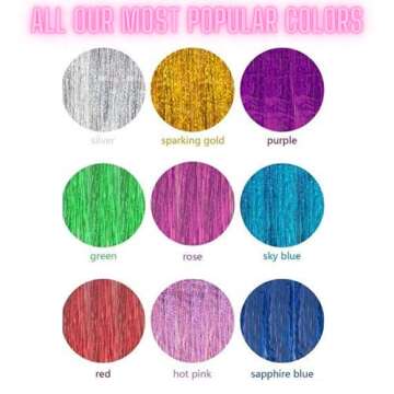 Hair Tinsel Strands - Rainbow Glitter Extensions for Everyone