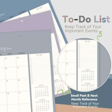 Guasslee Desk Calendar 2025, Desk Top Calendar 2025, 18-Month School Year Desk/Wall Calendar, 2025 Jan-2026 June, 14" X 11" Monthly Planner With Thick Paper For Office Home School Organizing