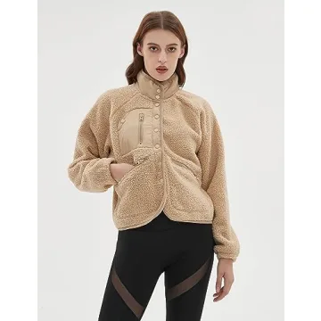 QIBABU Women's Fuzzy Fleece Jacket – Warm and Stylish