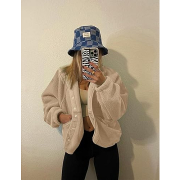 QIBABU Women's Fuzzy Fleece Jacket – Warm and Stylish