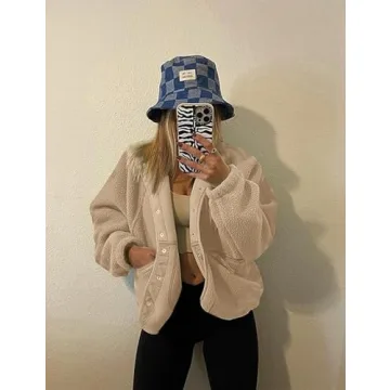 QIBABU Women's Fuzzy Fleece Jacket – Warm and Stylish