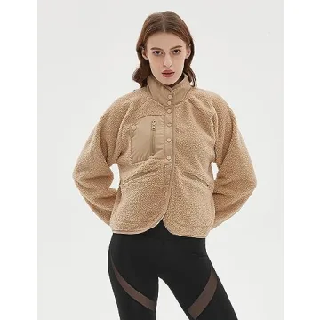 QIBABU Women's Fuzzy Fleece Jacket – Warm and Stylish