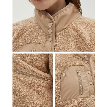 QIBABU Women's Fuzzy Fleece Jacket – Warm and Stylish