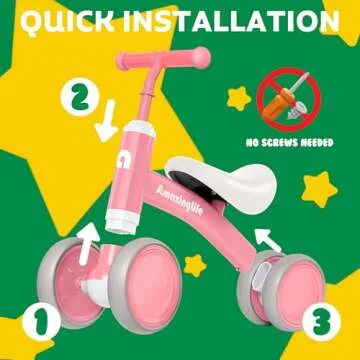 Balance Bike for 1 Year Old Girls - Fun & Safe