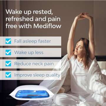 Mediflow Fiber: The First & Original Water Pillow, clinically Proven to Reduce Neck Pain & Improve Sleep. Therapeutic, Ideal for People Looking for Proper Neck Support