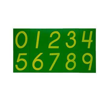 Adena Montessori Wooden Math Counting,Sandpaper Numbers with Box for Toddlers Kids,Early Development Math Material for Preschool Learning Education Toys,Sensory 0-9 Cards Montessori Flash Cards