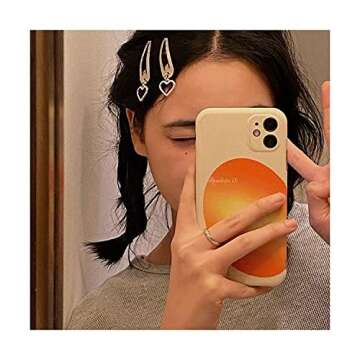 Snap Hair Clips for Women Girls Hair Barrettes Clips for Thick Thin Hair Metal Heart Star Silver Gothic Halloween Barrettes