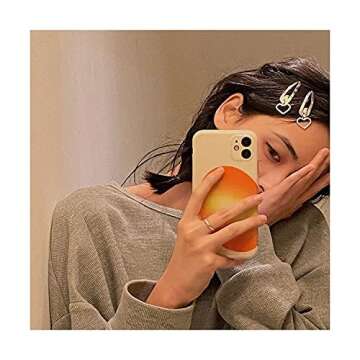 Snap Hair Clips for Women Girls Hair Barrettes Clips for Thick Thin Hair Metal Heart Star Silver Gothic Halloween Barrettes