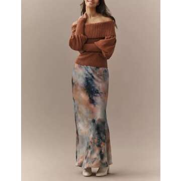 IMCTAH Womens Off The Shoulder Sweater Knitted Pullover Long Sleeve - Soft Top for Date Night Outfits