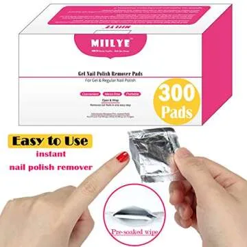 MIILYE Nail Polish Remover Wipes - Easy Gel Polish Removal