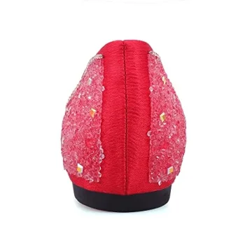 Stylish LiupanUp Red Rhinestone Flats for Women