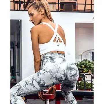 RUNNING GIRL Sports Bra for Women High Support, Criss-Cross Back Padded Strappy Black Sports Bras Yo...