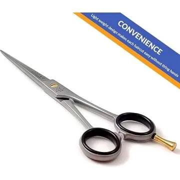 Professional Hair Cutting Scissors | Barber Scissors/Shears - 440c Carbon reinforced Japanese Stainless Steel Hair Scissor Best for hairdressing with very sharp blades (6.5 inches)