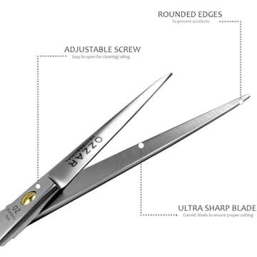 Professional Hair Cutting Scissors | Barber Scissors/Shears - 440c Carbon reinforced Japanese Stainless Steel Hair Scissor Best for hairdressing with very sharp blades (6.5 inches)