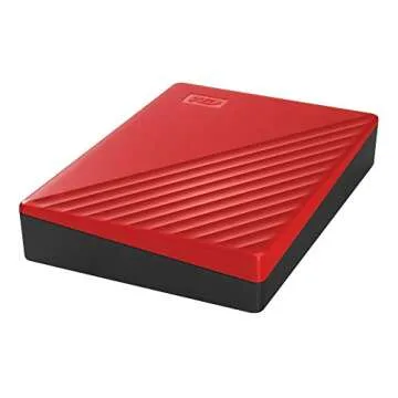 WD 4TB My Passport, Portable External Hard Drive, Red, backup software with defense against ransomware, and password protection, USB 3.1/USB 3.0 compatible - WDBPKJ0040BRD-WESN