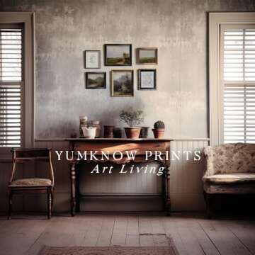 Vintage Farmhouse Wall Decor - Nature Deer Flower Neutral Wall Art for Boho French Country Kitchen Bathroom Bedroom Picture Poster Print Green Room Decor Aesthetic Botanical Cottagecore 6 Set Unframed