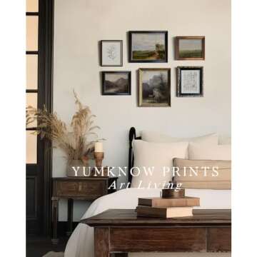 Vintage Farmhouse Wall Decor - Nature Deer Flower Neutral Wall Art for Boho French Country Kitchen Bathroom Bedroom Picture Poster Print Green Room Decor Aesthetic Botanical Cottagecore 6 Set Unframed