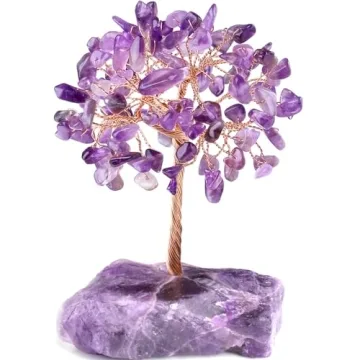 QINJIEJIE Amethyst Crystal Tree for Healing & Meditation