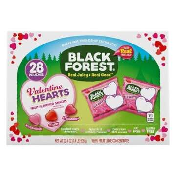 Black Forest Valentine Hearts Fruit Snacks, 22.4 Oz | Fruit Snacks | Gummy Bears | Valentine's Day