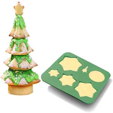 SGQCAR Christmas Silicone Baking Mold for Festive Baking