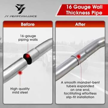 YOLANDO 2.5'' Custom Exhaust Kit - Durable Mandrel Bend Pipes