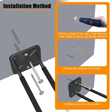 Dobures Garage Hooks, Heavy Duty Garage Hooks -12.4 Inch Wall Mount Hangers for Chairs, Power Tools, Garden Tools, Tires & More - Max 120 lbs (2-Pack)
