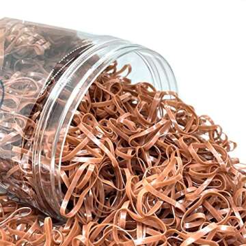 Elastic Hair Bands,BEBEEPOO 2500pcs Elastics for Hair,Strong Hair Elastics, Rubber Bands for Hair, S...