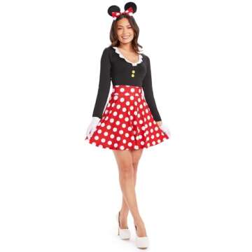 Tipsy Elves Women's Black Mouse Costume Dress - Halloween