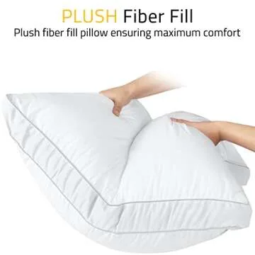 Utopia Bedding Bed Pillows for Sleeping European Size (White), Set of 2, Cooling Hotel Quality, Gusseted Pillow for Back, Stomach or Side Sleepers