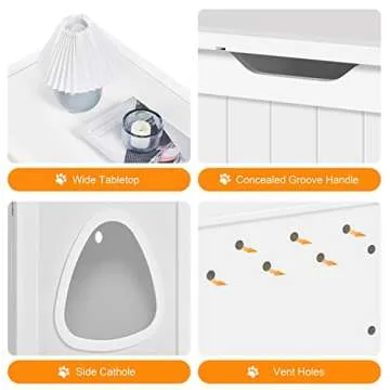 Topeakmart Hidden Cat Litter Box Enclosure Furniture