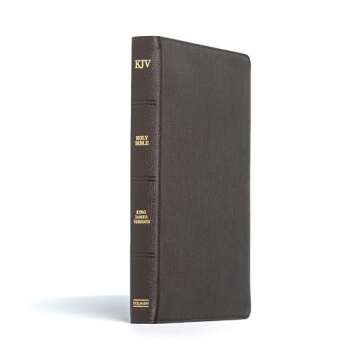 KJV Large Print Thinline Bible, Holman Handcrafted Collection, Brown Premium Goatskin