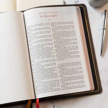 KJV Large Print Thinline Bible in Brown Goatskin