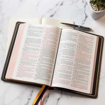 KJV Large Print Thinline Bible in Brown Goatskin