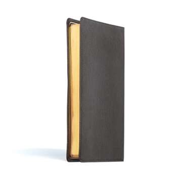 KJV Large Print Thinline Bible in Brown Goatskin