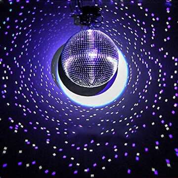 8" Mirror Disco Ball - Perfect for Parties, DJ Light Effects