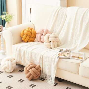 Petrella Knot Pillow Plush Decorative Throw Pillows