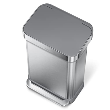 Simplehuman Stainless Steel Hands-Free Trash Can 45L