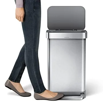 Simplehuman Stainless Steel Hands-Free Trash Can 45L
