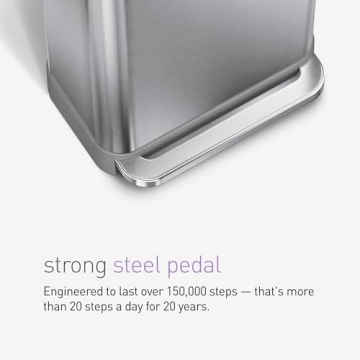 Simplehuman Stainless Steel Hands-Free Trash Can 45L