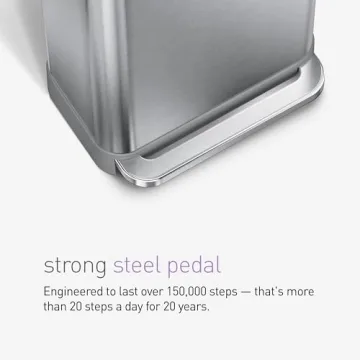 Simplehuman Stainless Steel Hands-Free Trash Can 45L