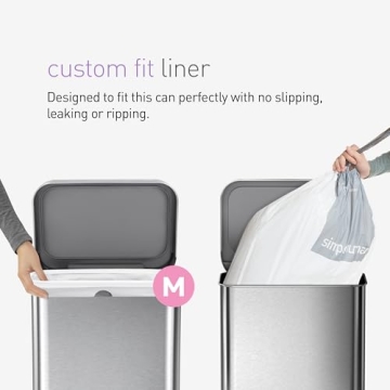 Simplehuman Stainless Steel Hands-Free Trash Can 45L
