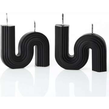 Elegant S Shape Handmade Soy Candles for Home Decor