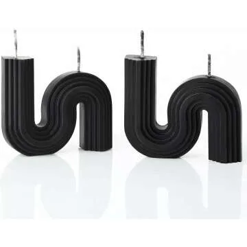 Elegant S Shape Handmade Soy Candles for Home Decor