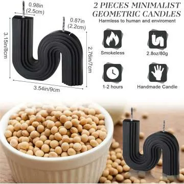 Elegant S Shape Handmade Soy Candles for Home Decor