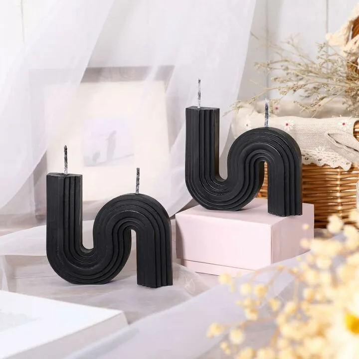 Elegant S Shape Handmade Soy Candles for Home Decor