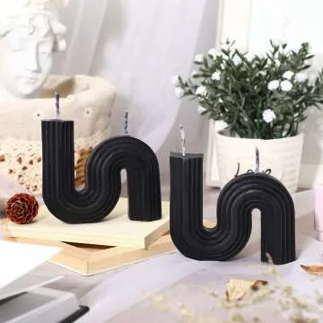 Elegant S Shape Handmade Soy Candles for Home Decor