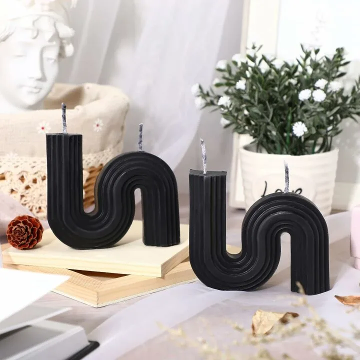 Elegant S Shape Handmade Soy Candles for Home Decor