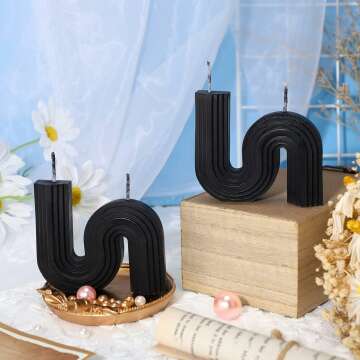 Elegant S Shape Handmade Soy Candles for Home Decor